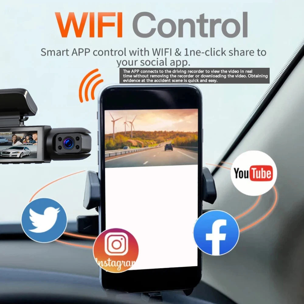 🚗 Car Dash Cam with Full HD Recording | Caméra de Voiture HD Intégrale