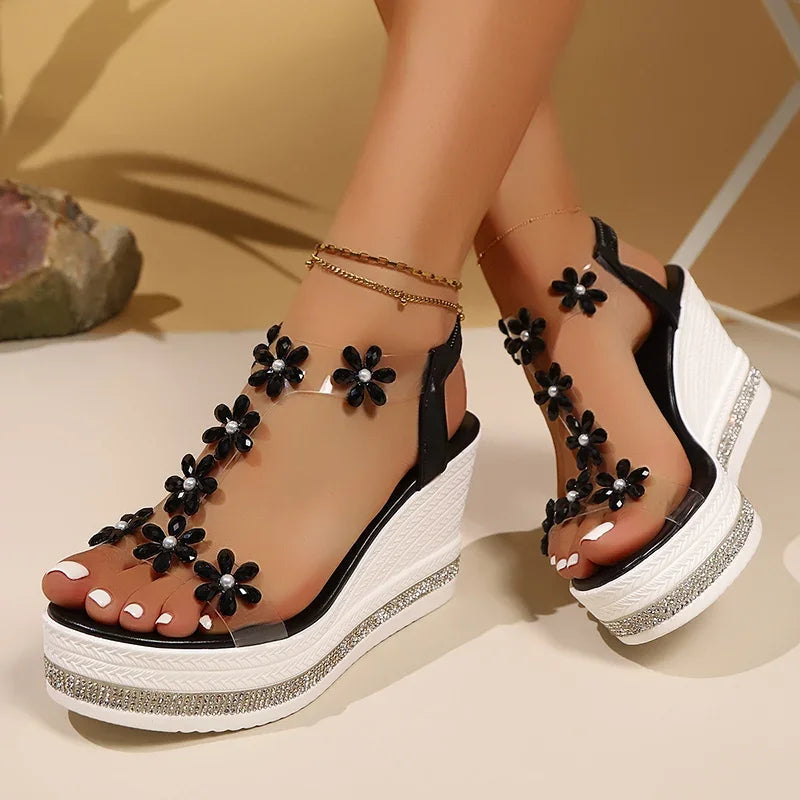 Women's Platform Wedge Heels (White) – Shop at OWNLUXE