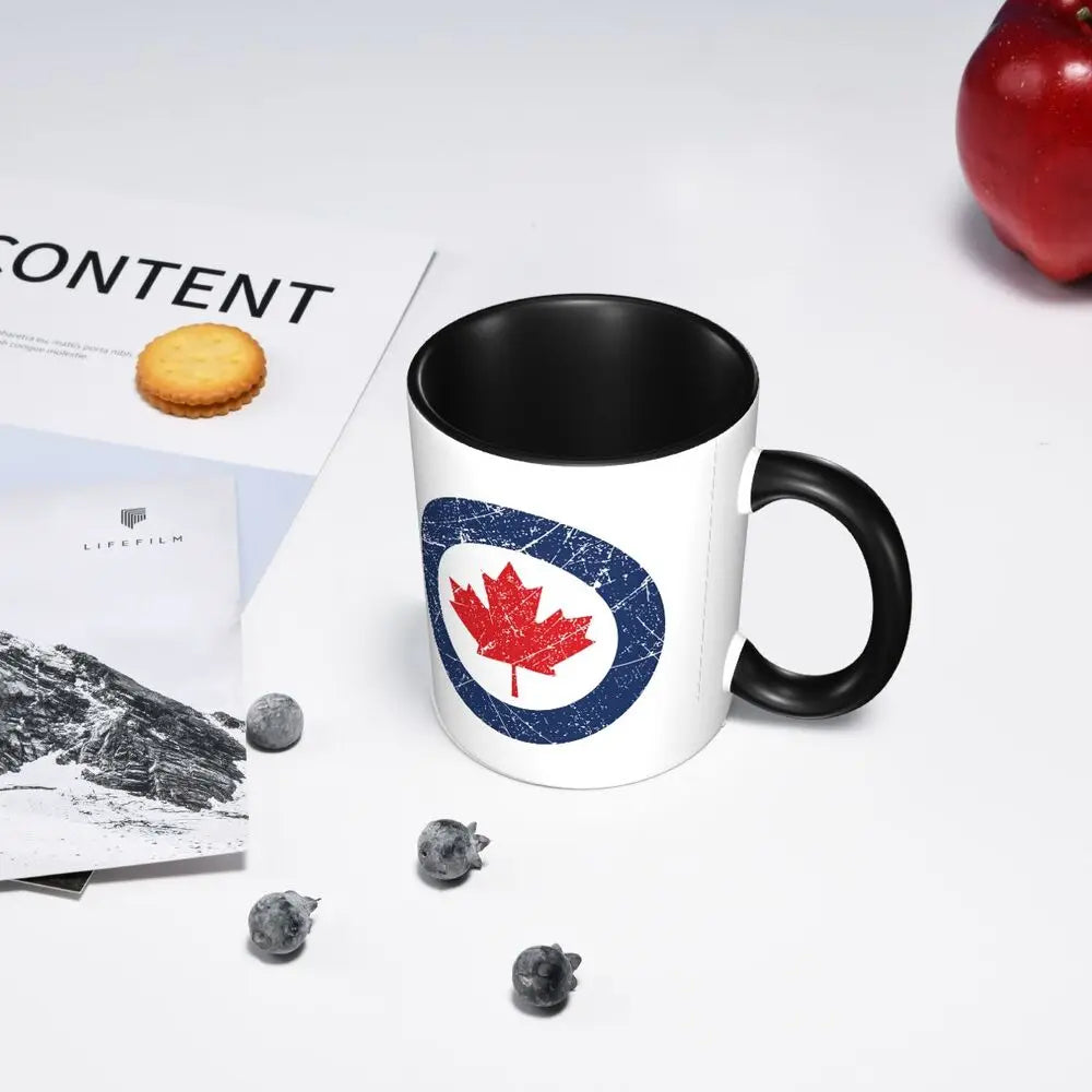 Canada Canadian Maple Leaf Roundel Mug Funny Ceramic Coffee Cups Tea Mugs Milk Cup Drinkware Gift for Friends