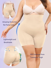 High-Waisted Tummy Control Shapewear Shorts - Body Shaper