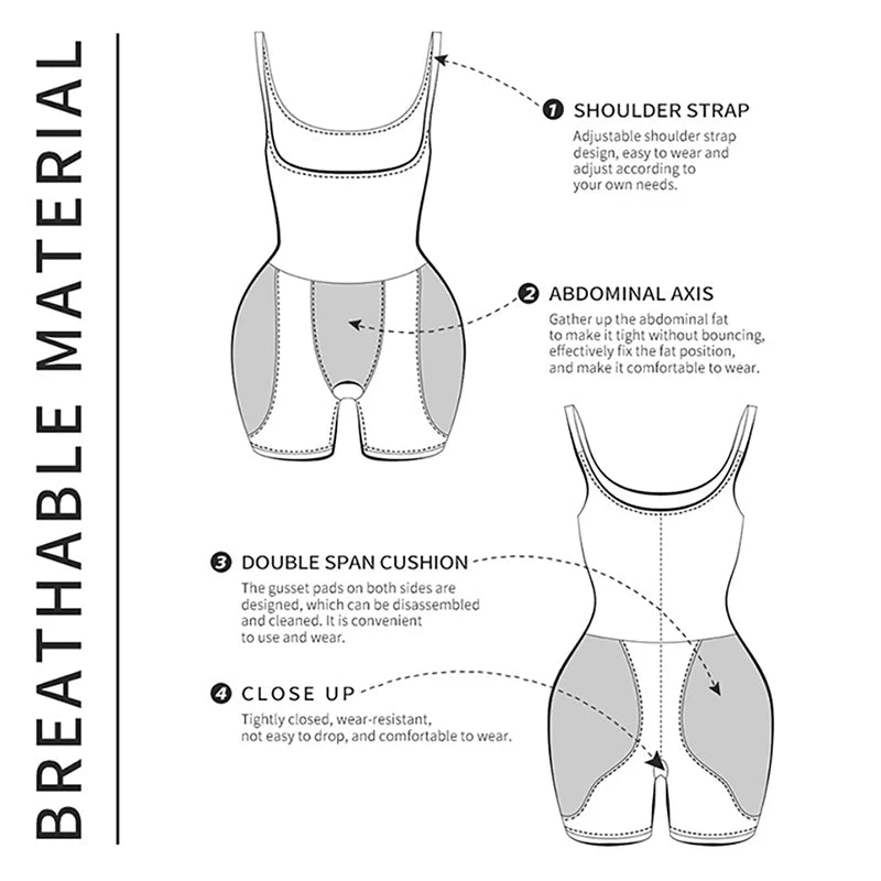 Butt Lifting Hourglass Shapewear Bodysuit with Hip Pads