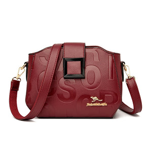 New High Quality Letters Leather Luxury Handbags Women Small Designer Shoulder Bags Women Fashion Simple Ladies Crossbody Bags