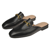 Women’s Chain Detail Flat Mules – Closed Toe Slides