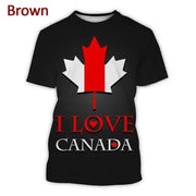 3d Print I Love Canada Graphic Tshirt For Men Casual T-Shirt | OWNLUXE