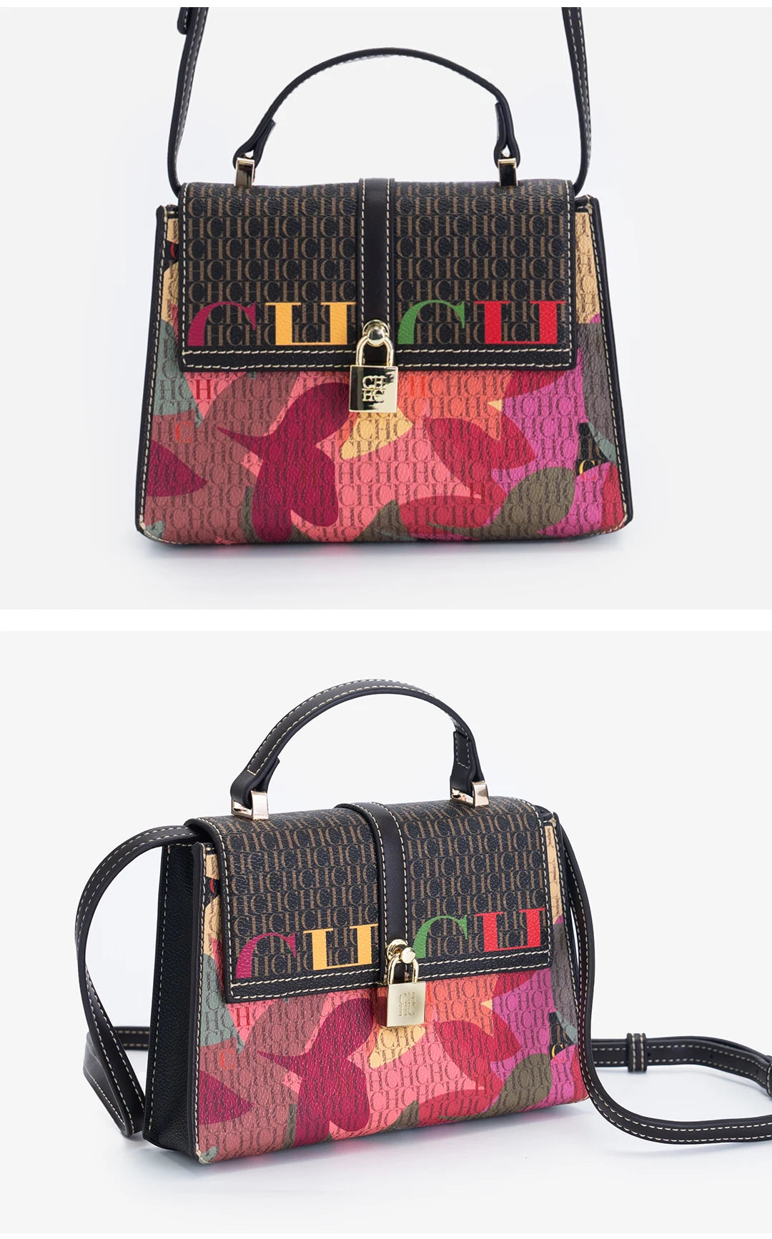 CH Exquisite Fashionable Handbag – Light Luxury Brand with Lock Design Crossbody