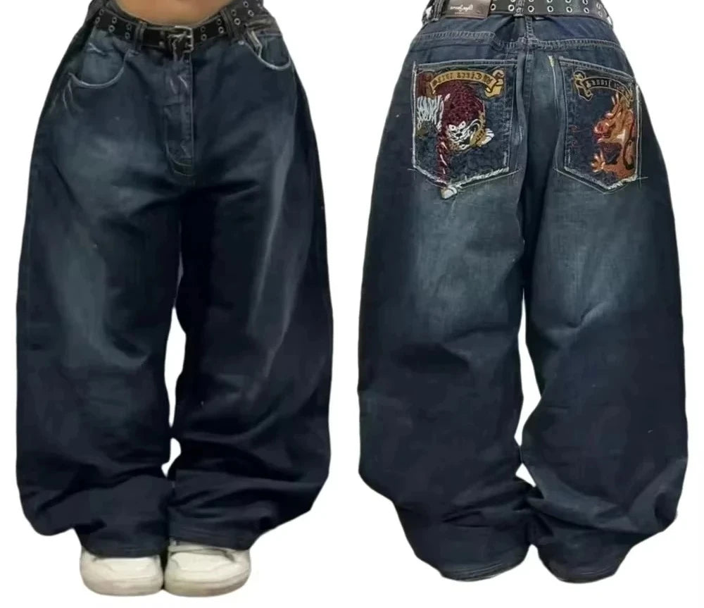 2026 American Trend Straight Jeans - Hip Hop Wide Leg Unisex