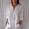 Cotton Linen Relaxed-Fit Blouse | OWNLUXE