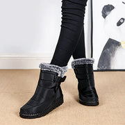Women's Waterproof Mid-Calf Winter Boots with Plush Lining