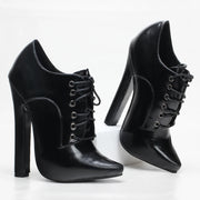 Unisex High Heel Lace Vintage Pumps – Shop at OWNLUXE
