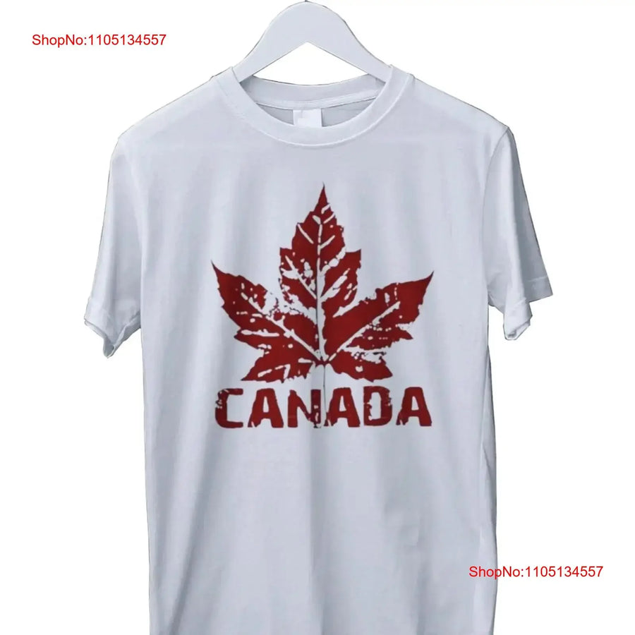 Canada Maple Leaf Print Round Neck T-Shirt Women Casual Short Sleeve | OWNLUXE