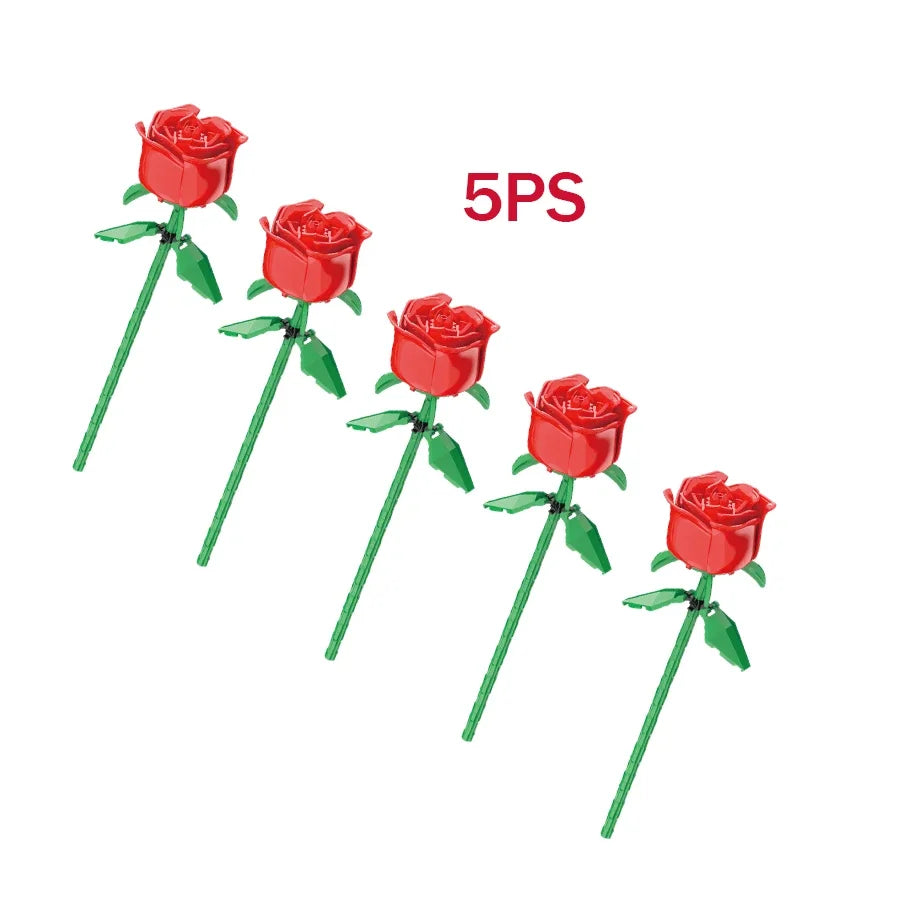 Eternal Rose Bouquet Building Block Set | OWNLUXE