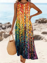 Round-Neck Maxi Dress | OWNLUXE
