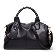 Women's Flannel Boston Bag – Business Tote with Chain Detail & Drawstring