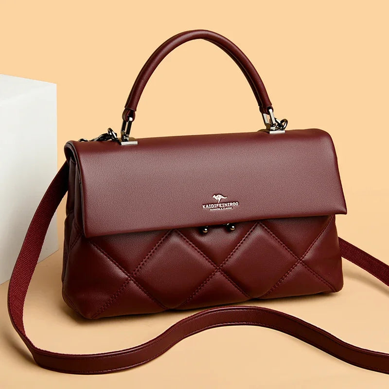 Soft PU Messenger Tote – Lightweight Everyday Shoulder Bag