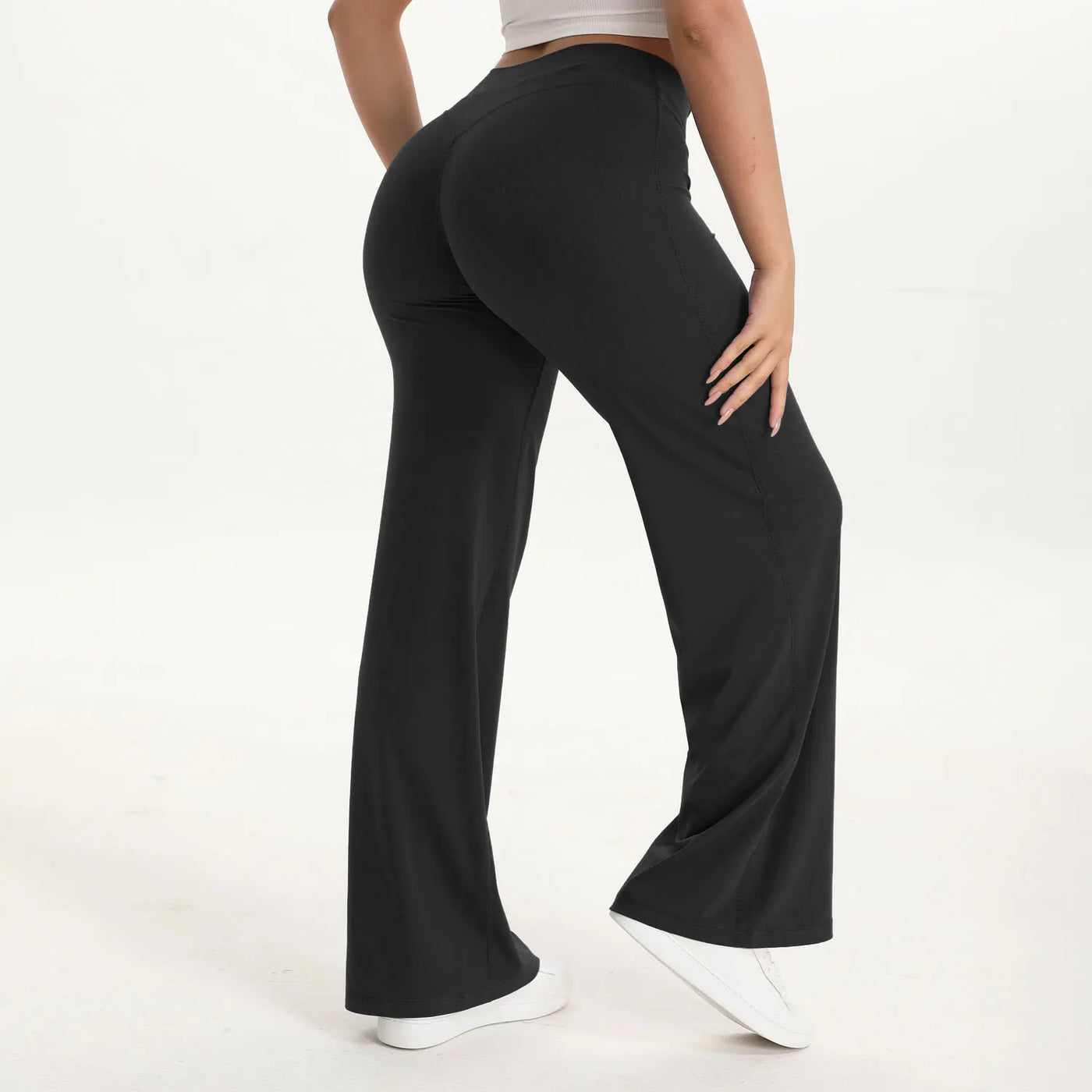 Mid-Waist Yoga Pants – Straight Leg Active