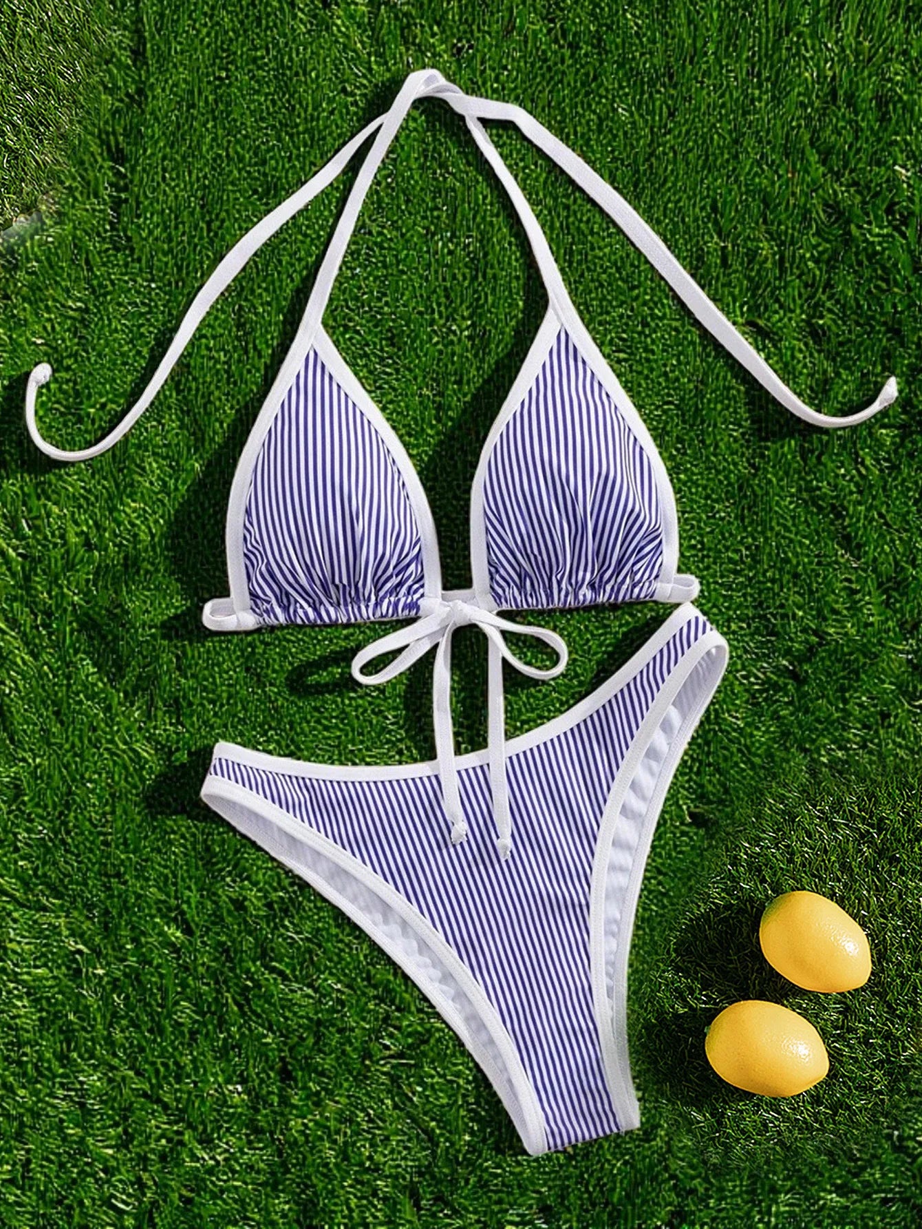 Women's Two Piece Bikini (Navy) | OWNLUXE
