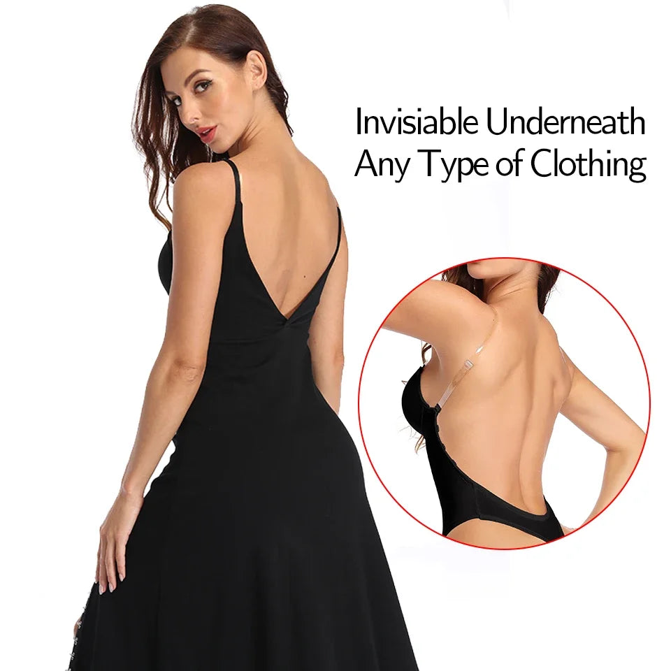 Backless Bodysuit Shapewear – Built-In Bra, U-Plunge & Open Crotch Faja | OWNLUXE