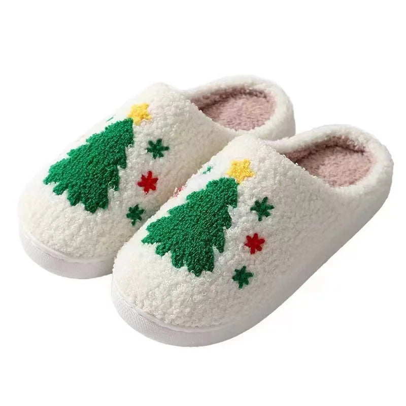 Winter Plush Family House Slippers – Warm Non‑Slip Slides