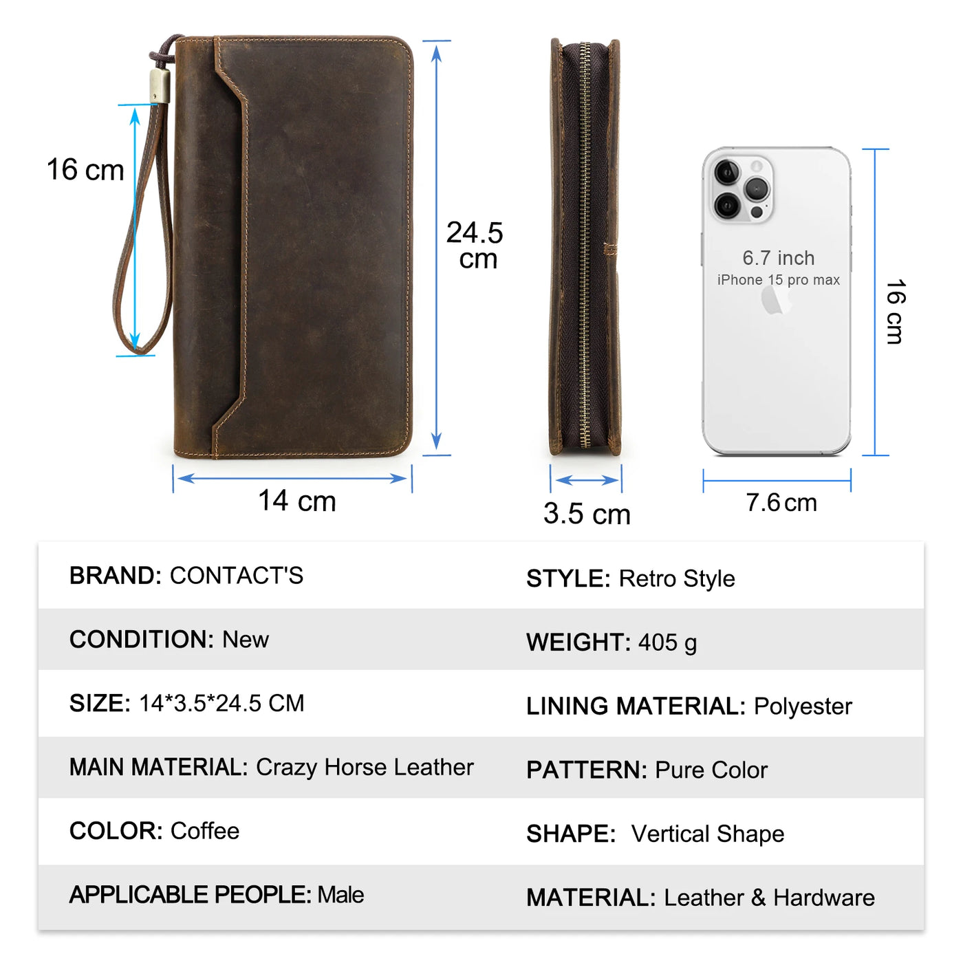 Leather Family Passport Wallet - RFID Protection with AirTag Slot