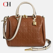 PU Leather Letter-Print Crossbody Bag | OWNLUXE
