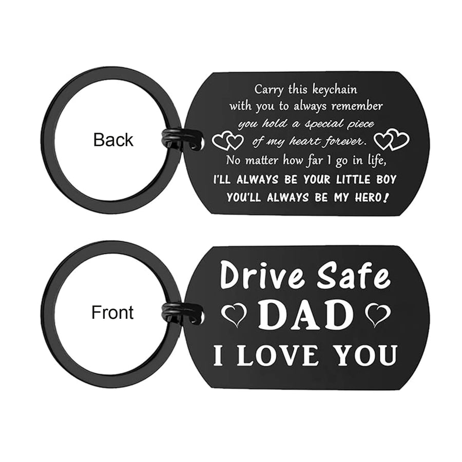 Best Dad Ever Custom Keychain – Engraved Steel Keepsake