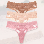 3-Piece Lace Thong Set | OWNLUXE