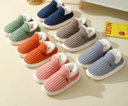 Evshine Winter Fur Plush Slippers – Soft Sole Home Shoes
