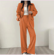 Tailored Office Pant Suit - Structured Business Set for Women