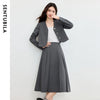 Women's Grey Skirt Jacket | OWNLUXE