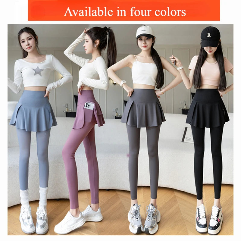 Women's High-Waist Seamless Leggings (Blue) | OWNLUXE