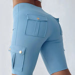 Load image into Gallery viewer, Y2K High-Waist Lace-Up Sports Shorts – Quick-Dry, Pocket Design | Short sport taille haute Y2K à lacets – Séchage rapide, avec poches
