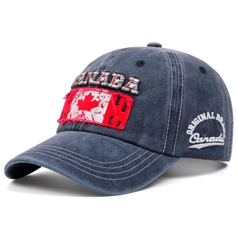 Canadian Flag Embroidered Baseball Cap — Adjustable Retro Unisex Hat | OWNLUXE
