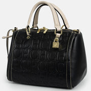 PU Leather Letter-Print Crossbody Bag | OWNLUXE