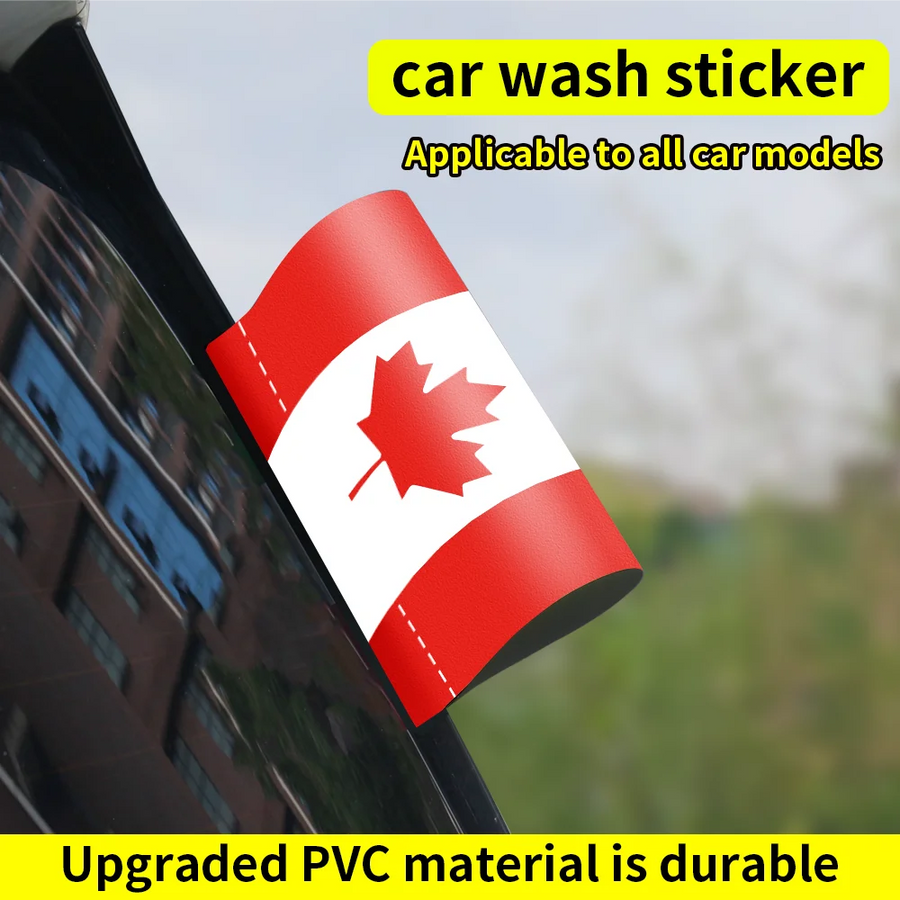 Country Flag Sticker – Waterproof Car Window Decal (Canada, Brazil, France & More)