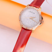 Leather Strap Quartz Watch - Minimalist Water-Resistant Wristwatch