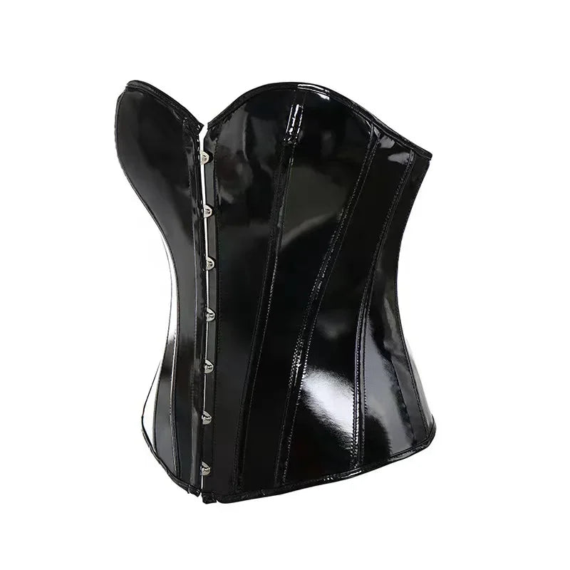 Lace Extended-Size Overbust Shiny Corset | OWNLUXE