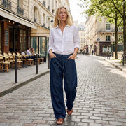 Slimming High-Waist Denim Pants | OWNLUXE