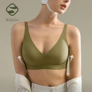Women's V-Neck Seamless Push Up Bra | OWNLUXE