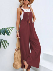 Wide-Leg Sleeveless Jumpsuit | OWNLUXE