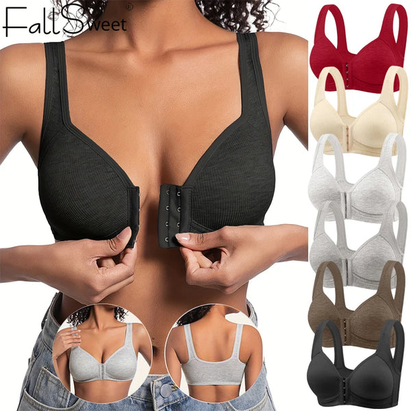 Front-Closure Seamless Wire-Free Push-Up Bra – Shop at OWNLUXE