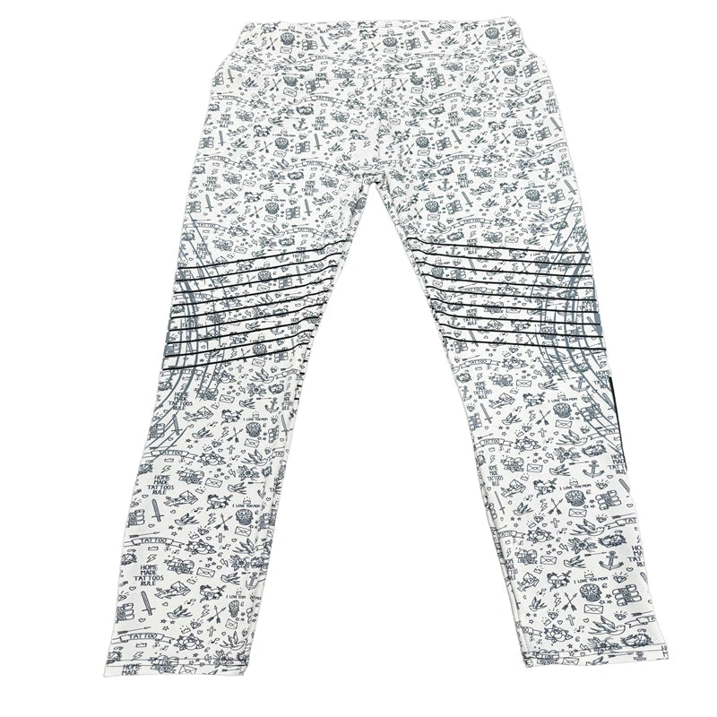 Women's Mid-Waist Printed Leggings – Sporty, Stretchy & All-Season Wear