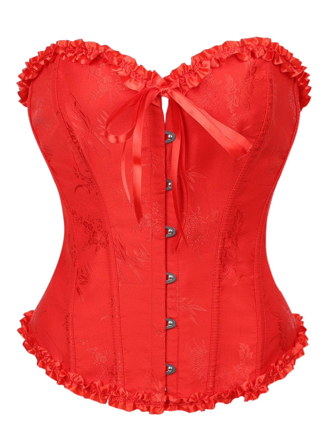 The pleated lace corset is suitable for ladies to wear over it as a court shaping top
