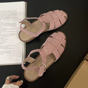 Women's Leather Retro Sandals (Chocolate) – Shop at OWNLUXE
