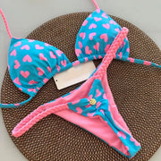 Leopard Print Printed Thong Bikini Set | OWNLUXE