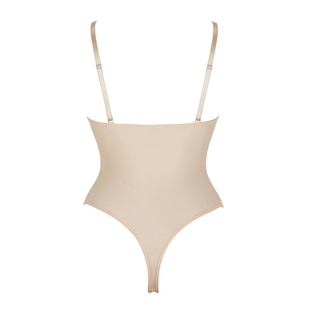 Backless Bodysuit Shapewear with Push Up Bra & Tummy Control