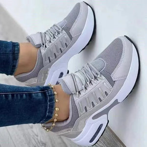 🌿 Everyday Low-Heel PU Sneakers | Baskets à Petit Talon en PU – Usage Quotidien