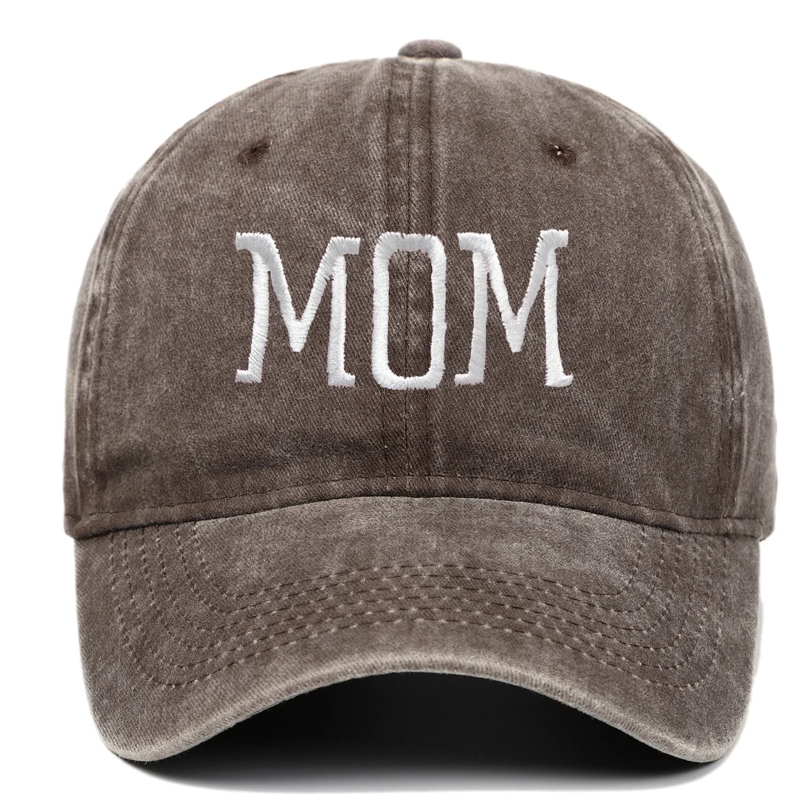 Mom and Dad letter embroidered baseball cap washed retro duckbill cap Father's Day Mother's Day best gift