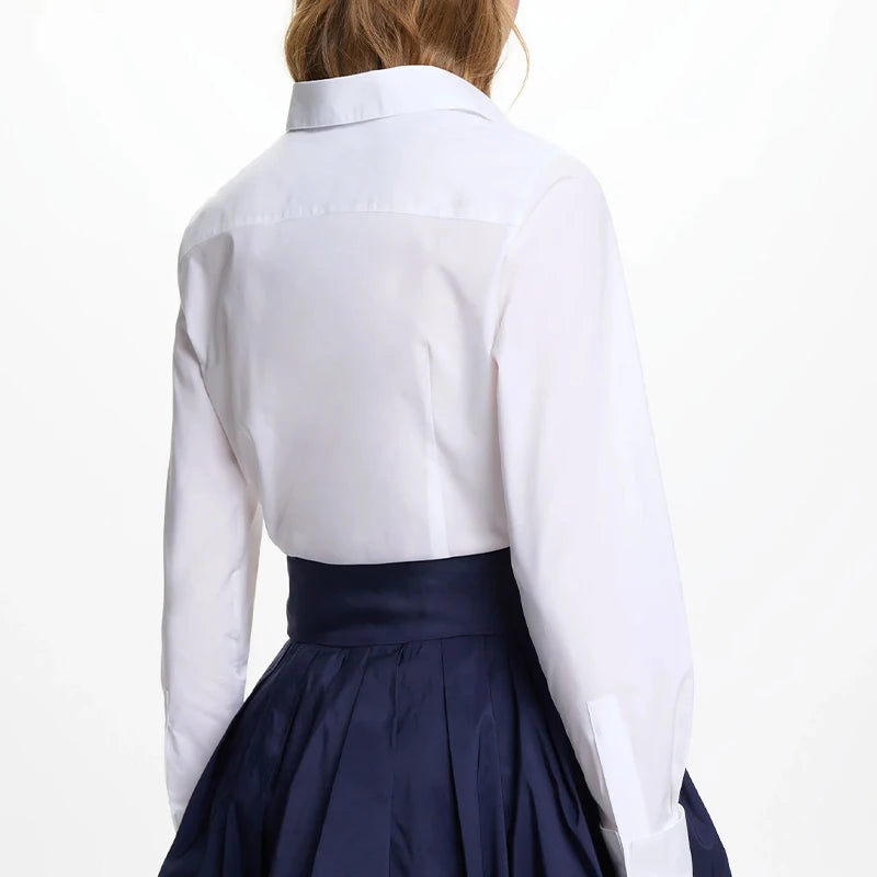 Letter Long-Sleeve Blouse | OWNLUXE
