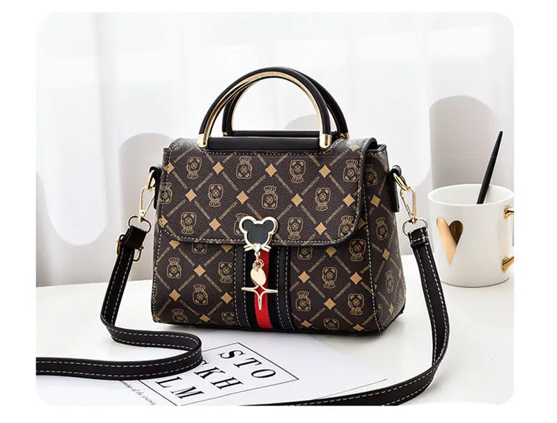 Luxury Designer Shoulder Bag - Women's Printed Monogram Tote Handbag