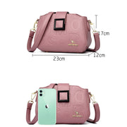Geometric Flap Crossbody Bag – Microfiber Leather Shoulder Bag with Adjustable Strap